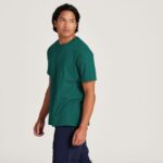Allbirds erkek allgood pamuklu tişört L6L2L122 derin zümrüt - Image 2