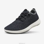 Allbirds erkek yün koşucu mizzles L6L2L49 koyu gri (doğal beyaz taban)