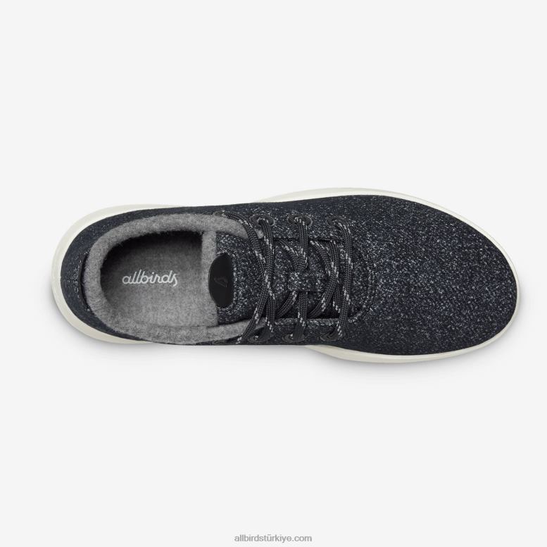 Allbirds erkek yün koşucu mizzles L6L2L49 koyu gri (doğal beyaz taban) - Image 5