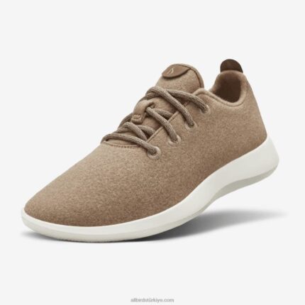 Allbirds erkek yün koşucular L6L2L32 puslu bej (doğal beyaz taban)