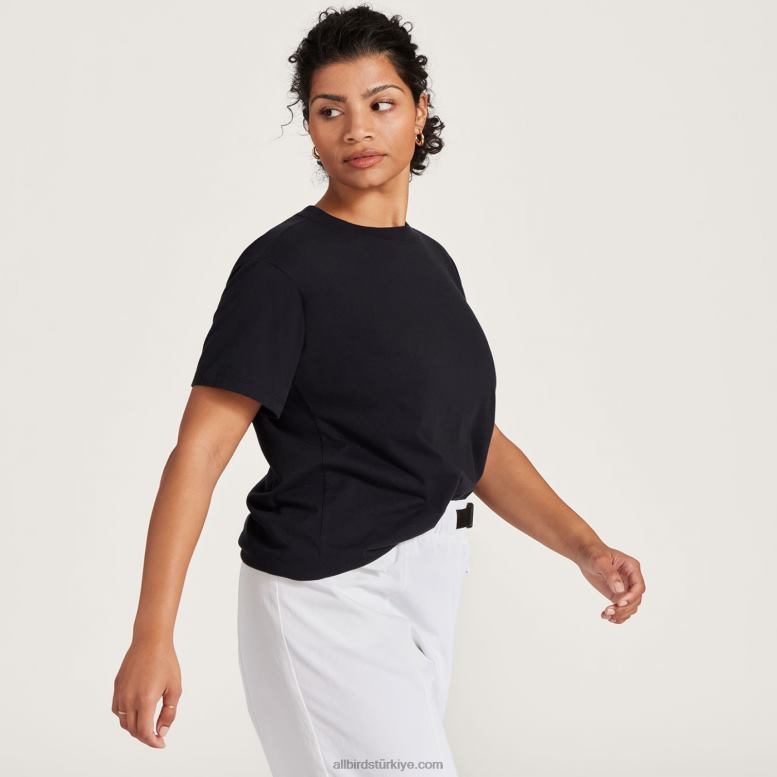 Allbirds kadın allgood pamuklu tişört L6L2L216 doğal siyah - Image 1