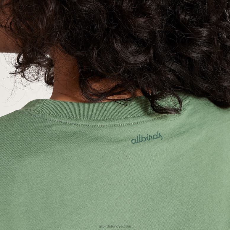 Allbirds kadın allgood pamuklu tişört L6L2L219 puslu kargo - Image 4