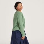 Allbirds Kadın allgood pamuklu uzun kollu tişört L6L2L223 puslu kargo - Image 2