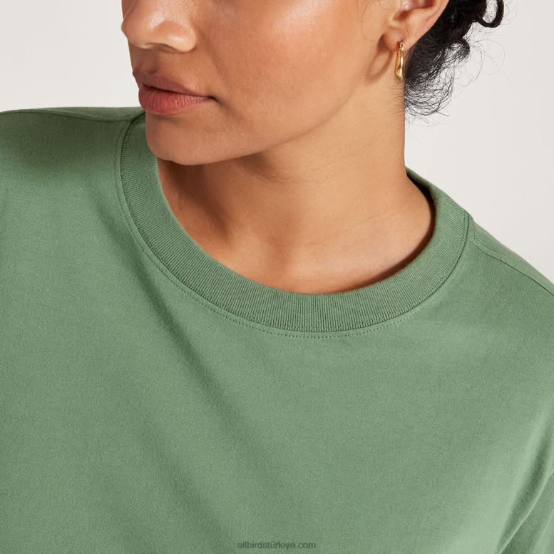 Allbirds Kadın allgood pamuklu uzun kollu tişört L6L2L223 puslu kargo - Image 3