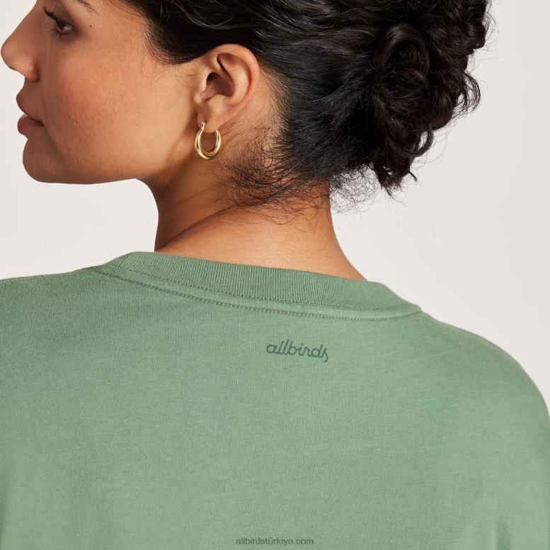 Allbirds Kadın allgood pamuklu uzun kollu tişört L6L2L223 puslu kargo - Image 4