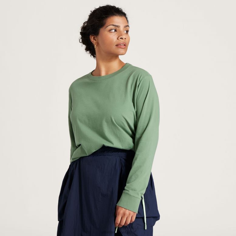 Allbirds Kadın allgood pamuklu uzun kollu tişört L6L2L223 puslu kargo - Image 1