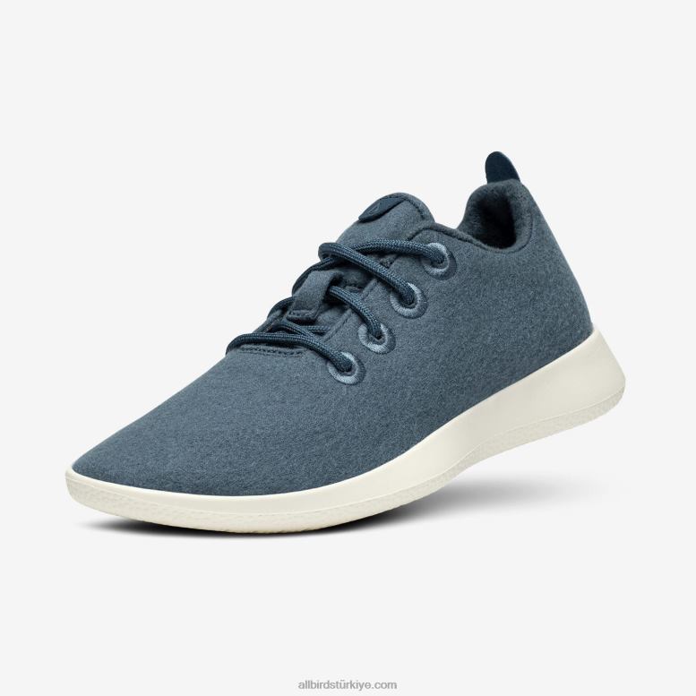 Allbirds küçük kuşlar yün yolluklar - büyük çocuklar L6L2L257 sakin turkuaz (doğal beyaz taban) - Image 1